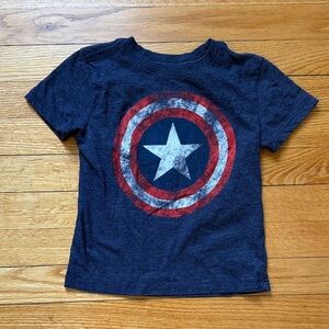 Captain America Kids' Navy Graphic Tee